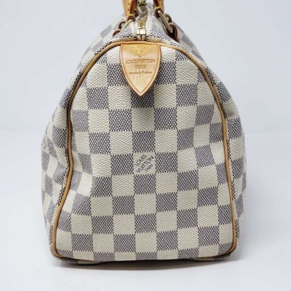 AUTH Louis Vuitton Damier Azur Speedy 25 Hand Bag - Picture 5 of 13